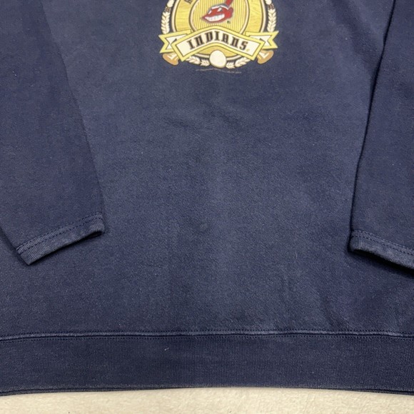 Vintage Lee Sport Women’s Cleveland Indians Navy Blue Sweatshirt Size Medium - Picture 4 of 8